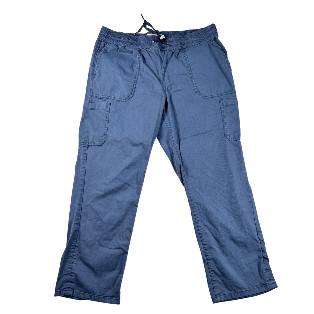 Old Ranch Brands Womens Navy Blue Organic Cotton Cargo Pants Size L